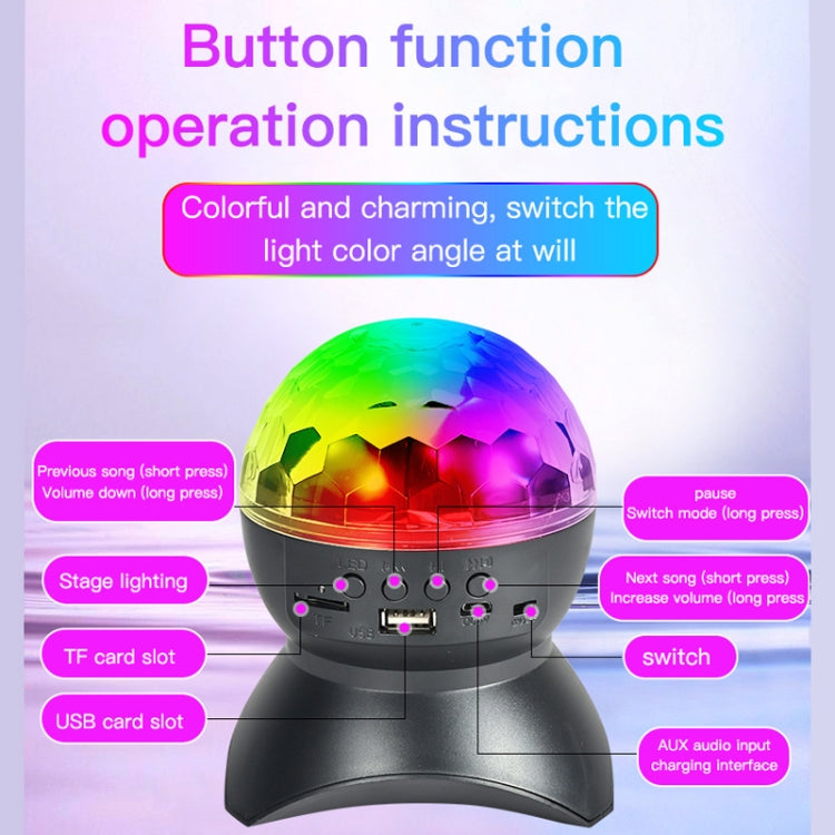 Stornfield | Magic Ball LED Ambient Lights for Home, Sound-Activated Light Balls, Black Charging Model (RGB Colorful 5W)