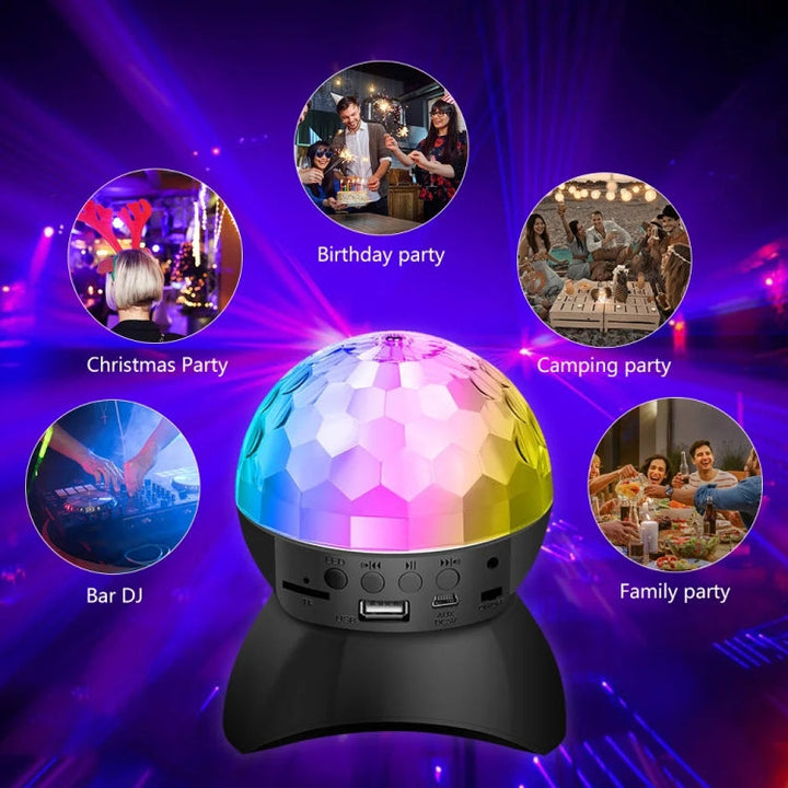 Stornfield | Magic Ball LED Ambient Lights for Home, Sound-Activated Light Balls, Black Charging Model (RGB Colorful 5W)