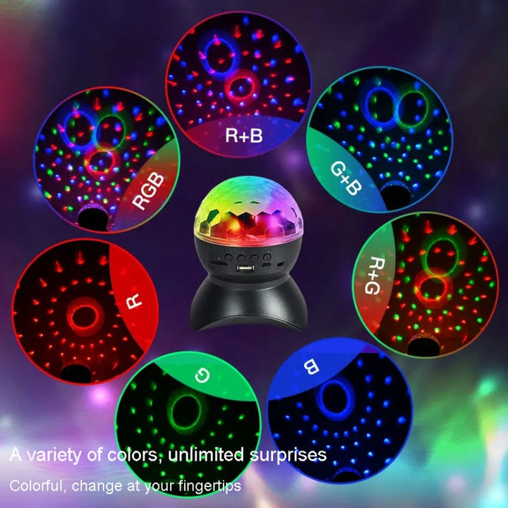 Stornfield | Magic Ball LED Ambient Lights for Home, Sound-Activated Light Balls, Black Charging Model (RGB Colorful 5W)