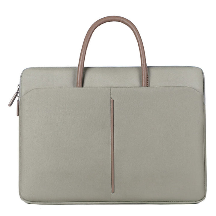 Stornfield | 14 - 14.6 Inch Oxford Fabric Laptop Briefcase for Men and Women with PU Handle (Grey Green)