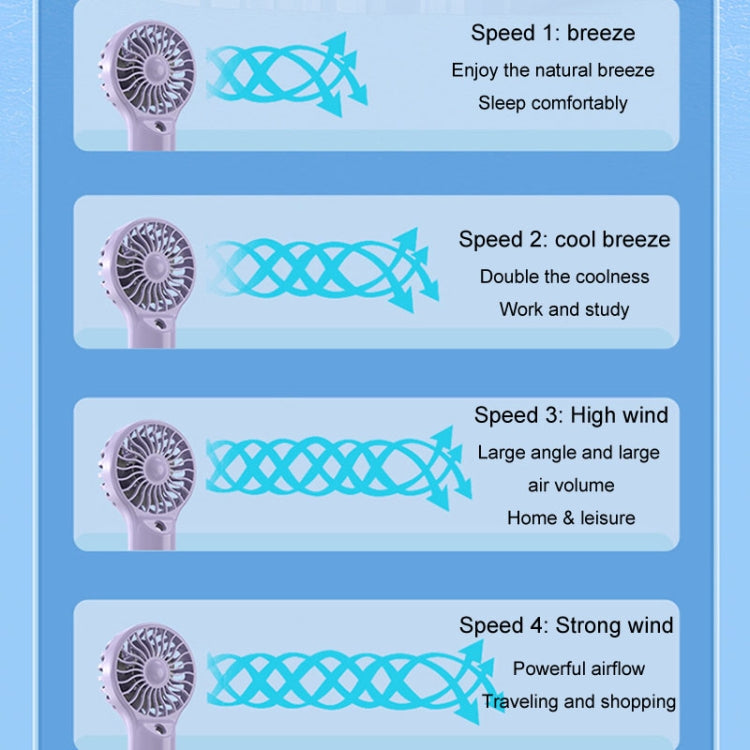 USB Rechargeable Handheld Misting Fan Portable Hydration Electrical Fan(Grey) | Stornfield
