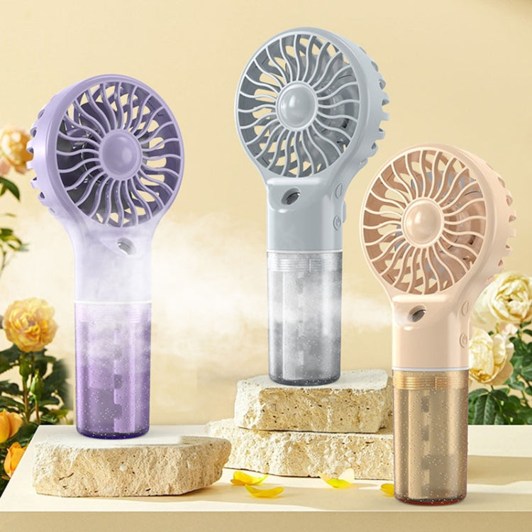USB Rechargeable Handheld Misting Fan Portable Hydration Electrical Fan(Purple) | Stornfield