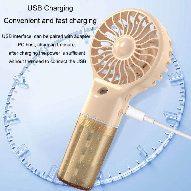 USB Rechargeable Handheld Misting Fan Portable Hydration Electrical Fan(Purple) | Stornfield