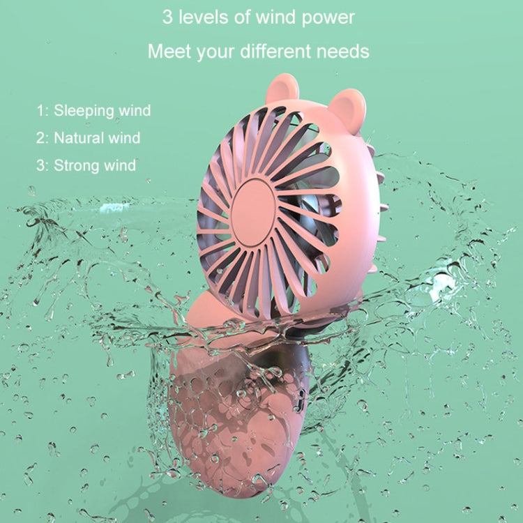 Summer Cartoon Pocket Handheld Stand Fan Rechargeable Silent Mini Fan(Green) | Stornfield
