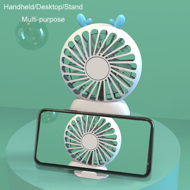 Summer Cartoon Pocket Handheld Stand Fan Rechargeable Silent Mini Fan(Green) | Stornfield