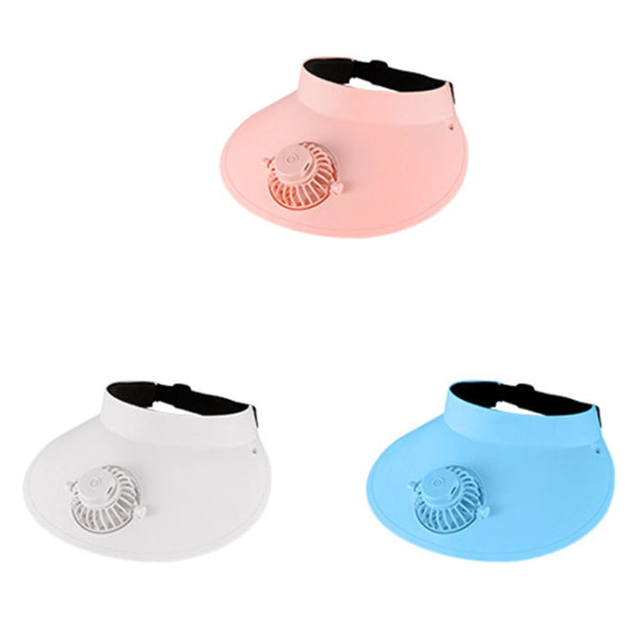 Summer Outdoor Sun Protection Adjustable Rotating Fan Sun Hat(Pink) | Stornfield
