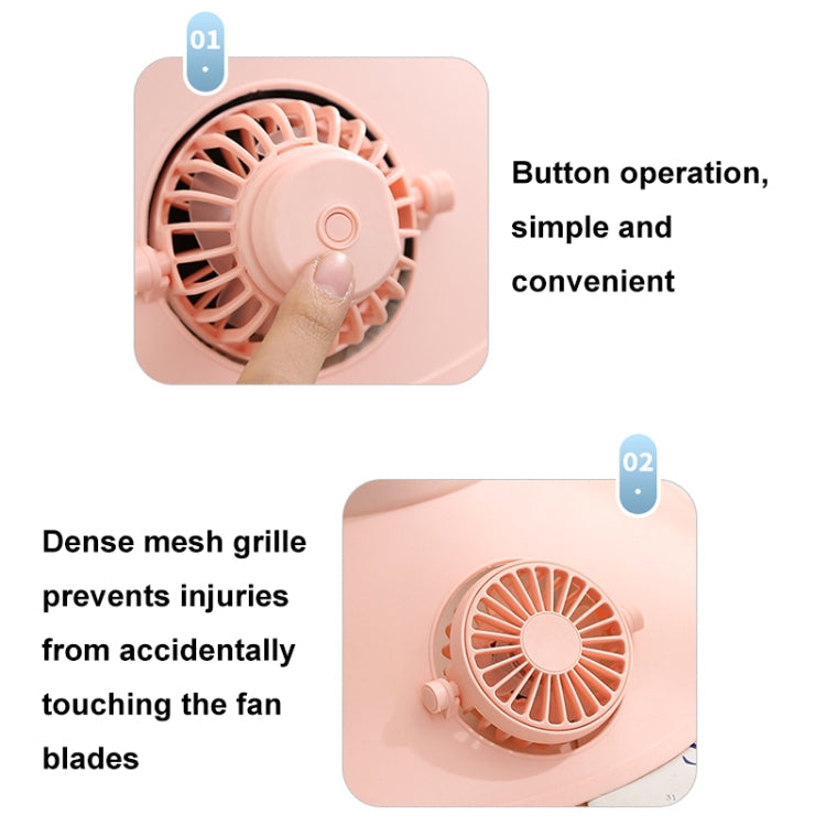Summer Outdoor Sun Protection Adjustable Rotating Fan Sun Hat(Pink) | Stornfield