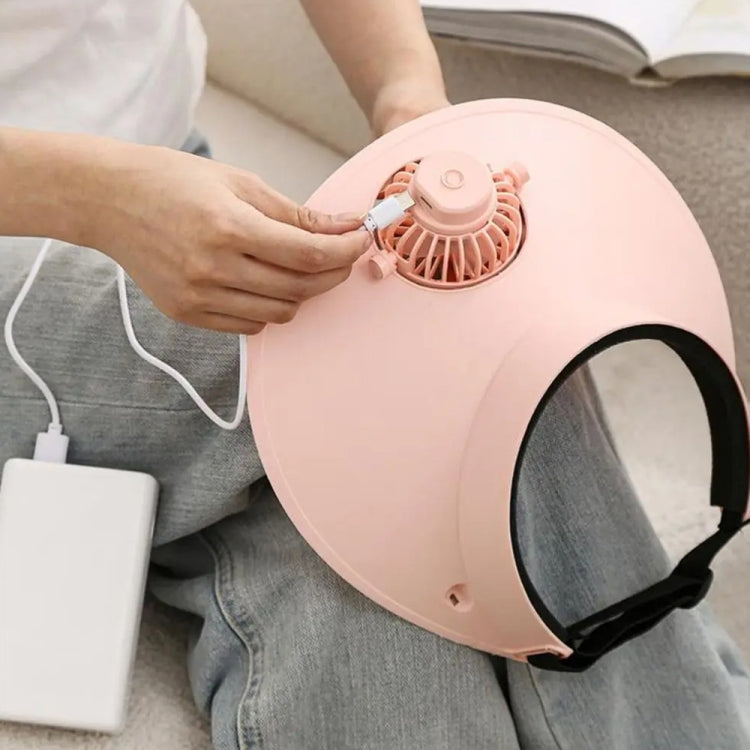 Summer Outdoor Sun Protection Adjustable Rotating Fan Sun Hat(Pink) | Stornfield
