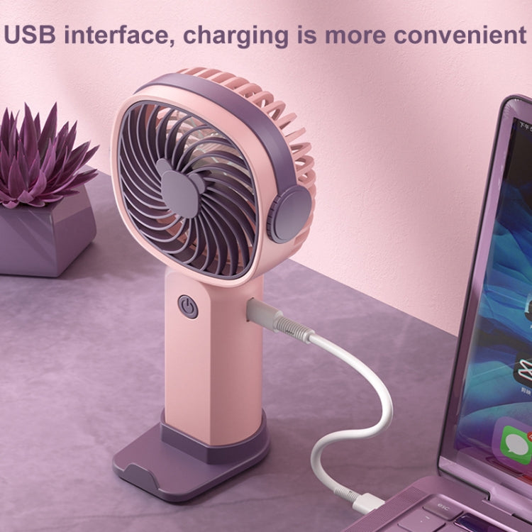 Handheld Portable Mini Multifunctional Fan With Phone Holder Function, Color: Yellow Green no Battery | Stornfield