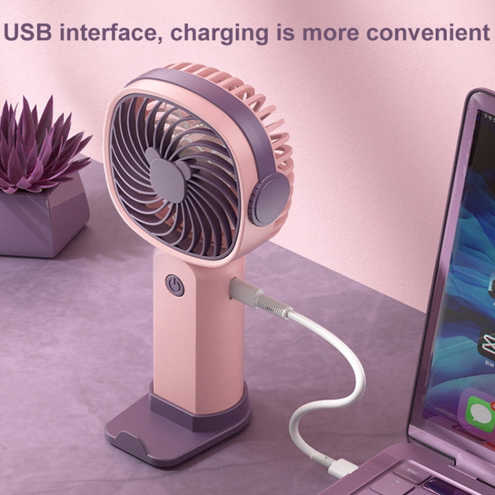 Handheld Portable Mini Multifunctional Fan With Phone Holder Function, Color: Yellow Green no Battery | Stornfield