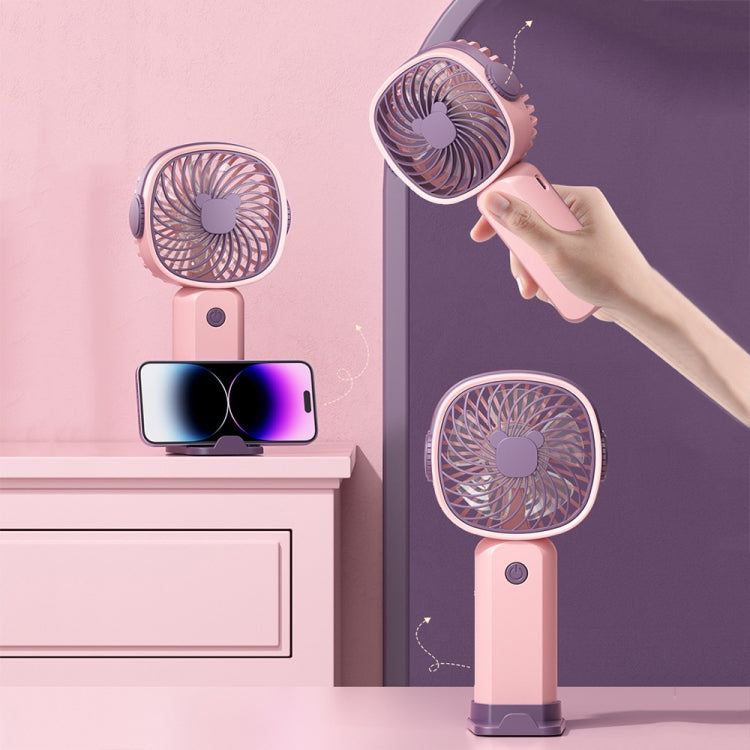 Handheld Portable Mini Multifunctional Fan With Phone Holder Function, Color: Yellow Green no Battery | Stornfield