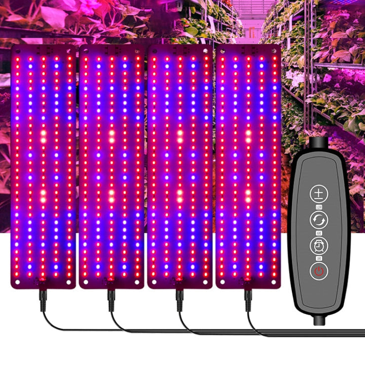 Stornfield | 4 Heads 12V Full Spectrum Red and Blue Plant Grow Light Panel Seedling Fill Lights (EU Plug)