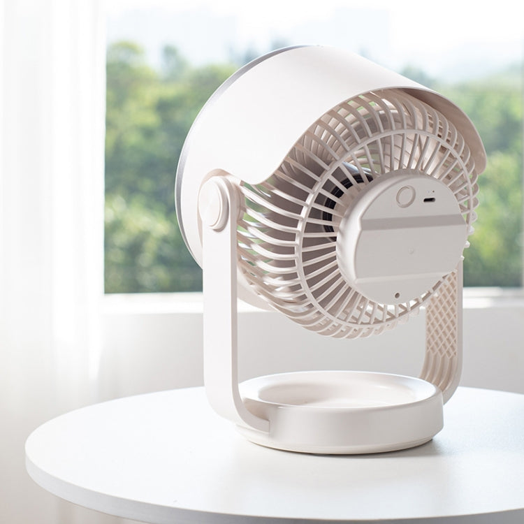 Air Circulating Fan USB Charging Desktop Quiet Fan(White) | Stornfield