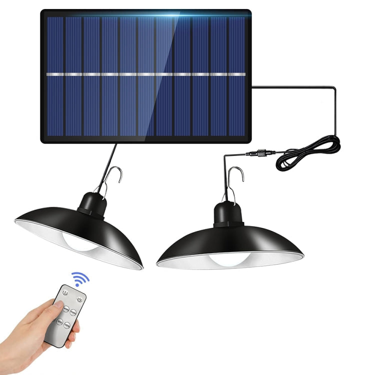 Stornfield | IP65 Waterproof Stainless Steel Solar LED Hanging Light for Indoor Lighting, Specification: Double White Light with Remote Control