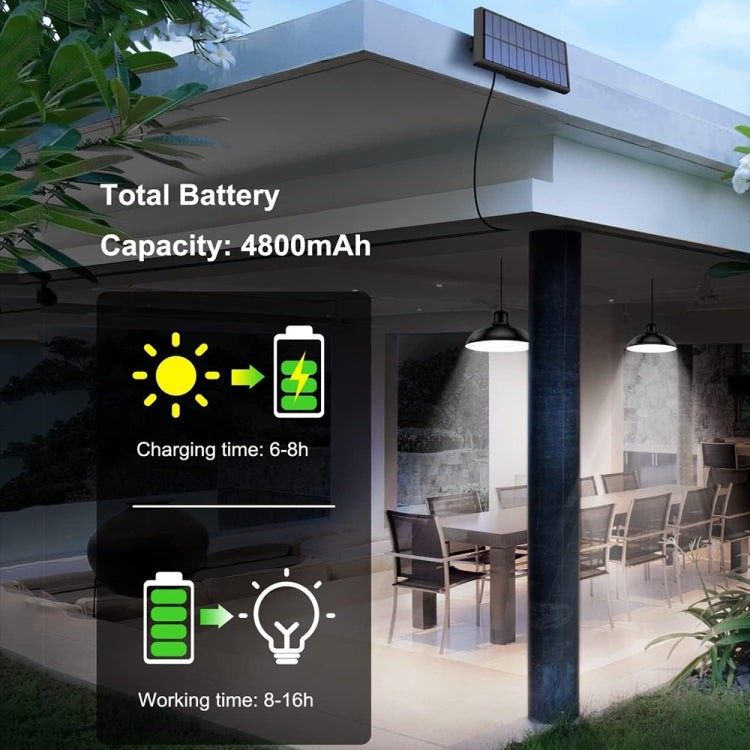 Stornfield | IP65 Waterproof Solar LED Outdoor Chandelier Indoor Lights, Specification: Single White Light with Remote Control