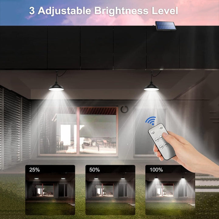 Stornfield | IP65 Waterproof Solar LED Outdoor Chandelier Indoor Lights, Specification: Single White Light with Remote Control
