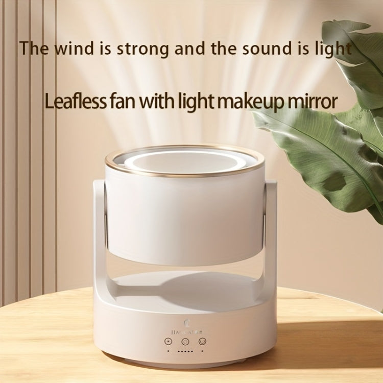 3 In 1 Multifunctional Desktop Fan with LED Light Cosmetic Mirror USB Plug Non-Oscillating | Stornfield