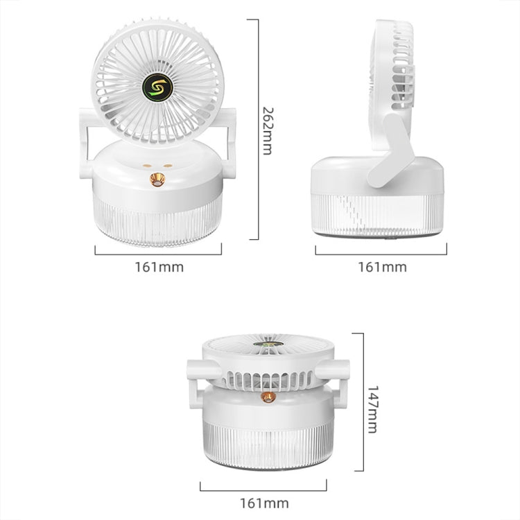 USB Charging Folding Desktop Spray Humidification Fan with Night Light(Green) | Stornfield