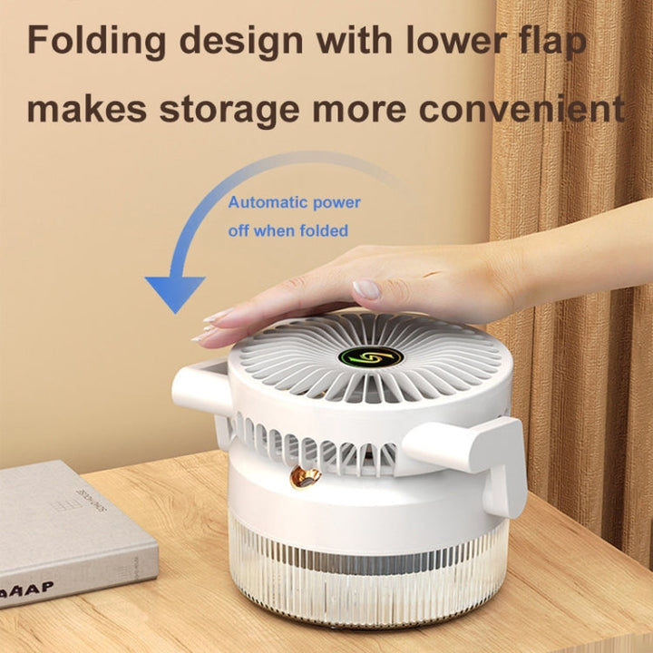 USB Charging Folding Desktop Spray Humidification Fan with Night Light(Green) | Stornfield