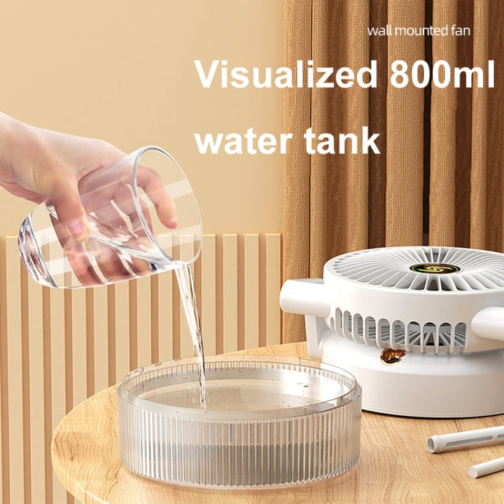 USB Charging Folding Desktop Spray Humidification Fan with Night Light(Green) | Stornfield