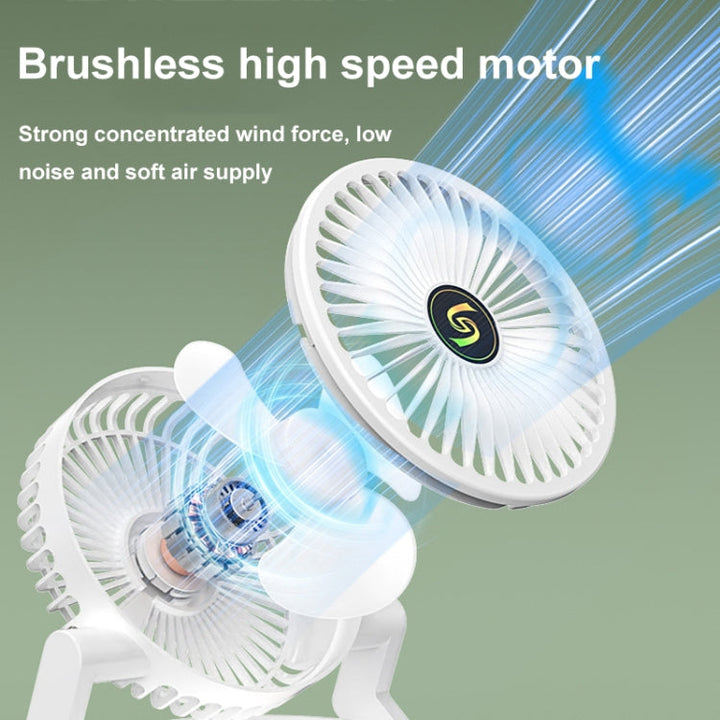 USB Charging Folding Desktop Spray Humidification Fan with Night Light(Green) | Stornfield