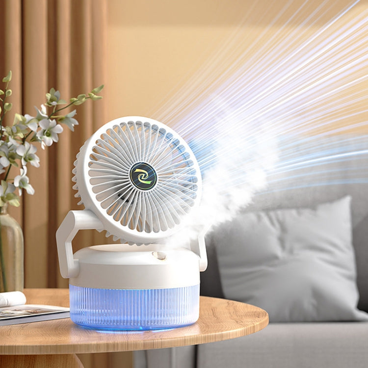 USB Charging Folding Desktop Spray Humidification Fan with Night Light(Green) | Stornfield