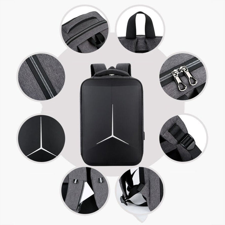 Stornfield | Multifunctional Waterproof Sporty 15-inch Laptop Business Backpack with USB Port (Black)