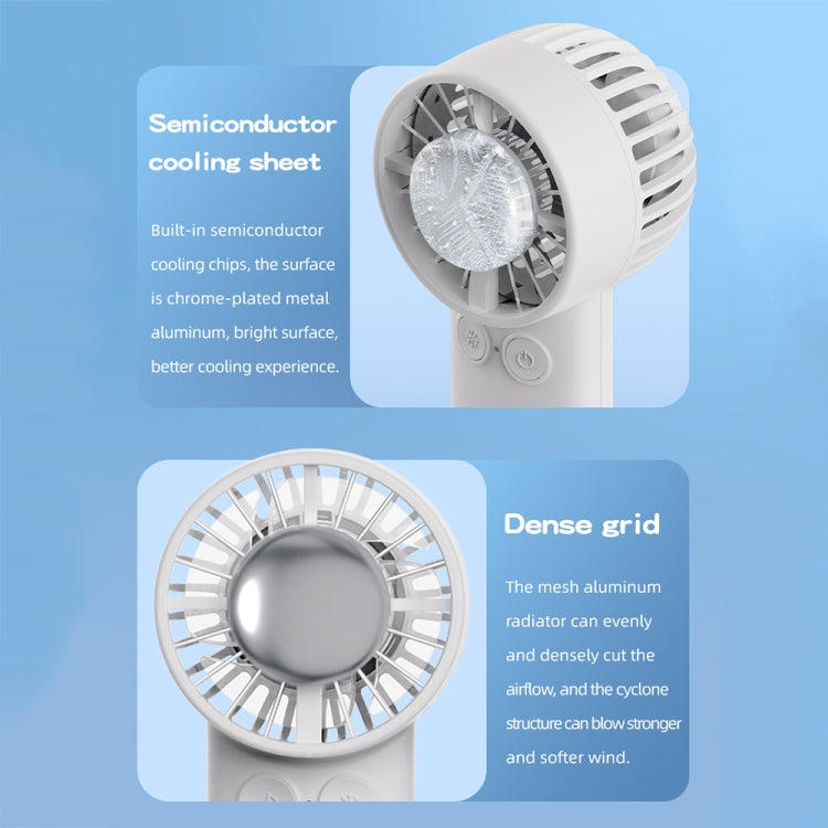 Outdoor Handheld Ice Air Conditioning Fan Astronaut Night Light Semiconductor Cooling Fan(Light Blue) | Stornfield