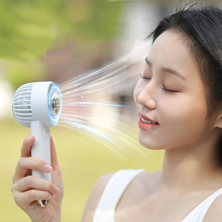 Outdoor Handheld Ice Air Conditioning Fan Astronaut Night Light Semiconductor Cooling Fan(Light Blue) | Stornfield