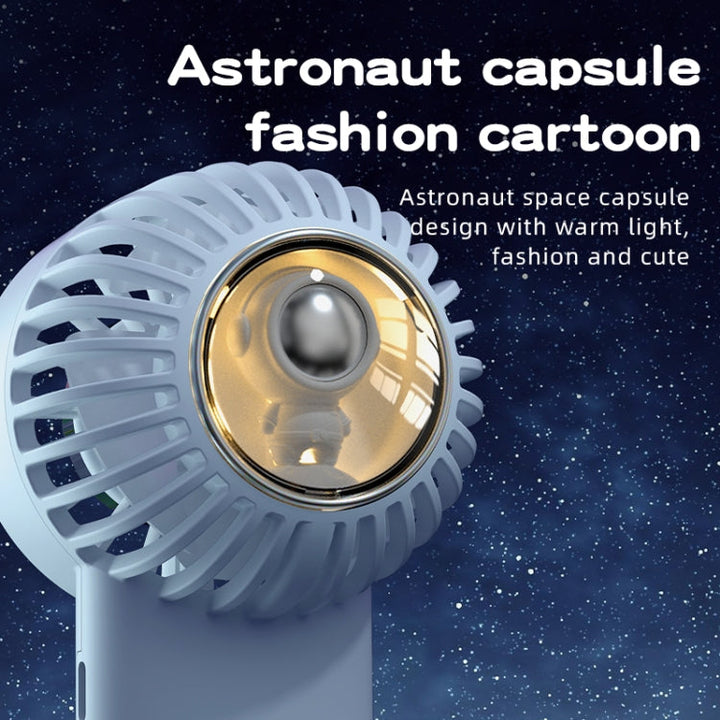 Outdoor Handheld Ice Air Conditioning Fan Astronaut Night Light Semiconductor Cooling Fan(Light Blue) | Stornfield