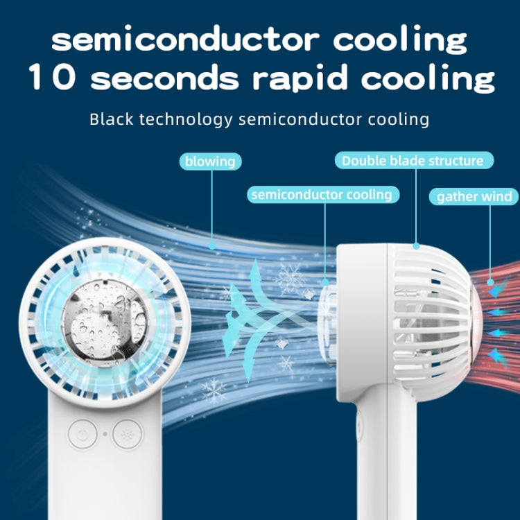 Outdoor Handheld Ice Air Conditioning Fan Astronaut Night Light Semiconductor Cooling Fan(Light Blue) | Stornfield