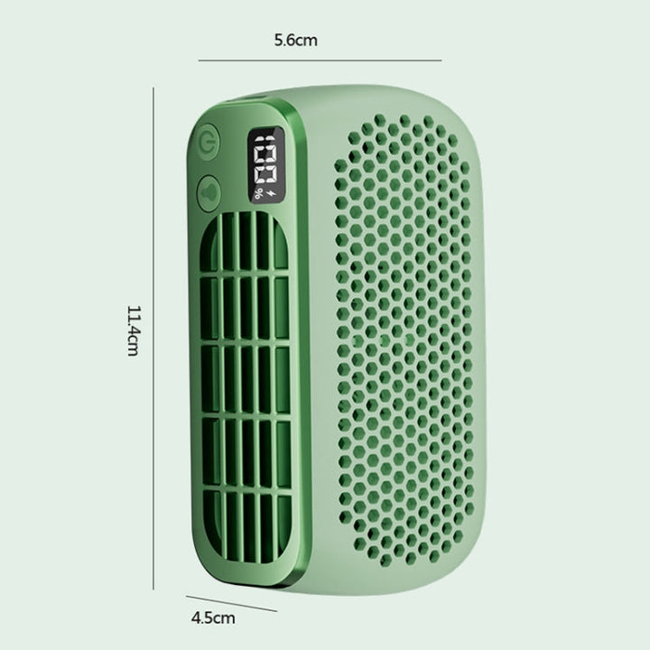 USB Charging Digital Display Portable Bladeless Outdoor Mini Night Light Fan(Green) | Stornfield
