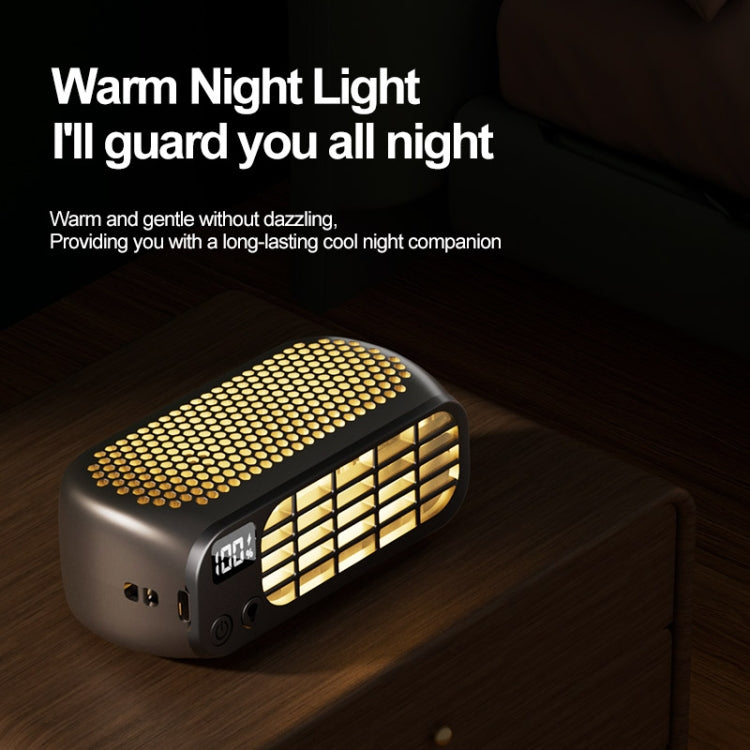 USB Charging Digital Display Portable Bladeless Outdoor Mini Night Light Fan(Pink) | Stornfield