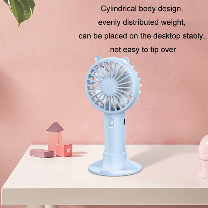 Mini USB Handheld Fan Rechargeable Portable Desktop Phone Holder(Pink) | Stornfield