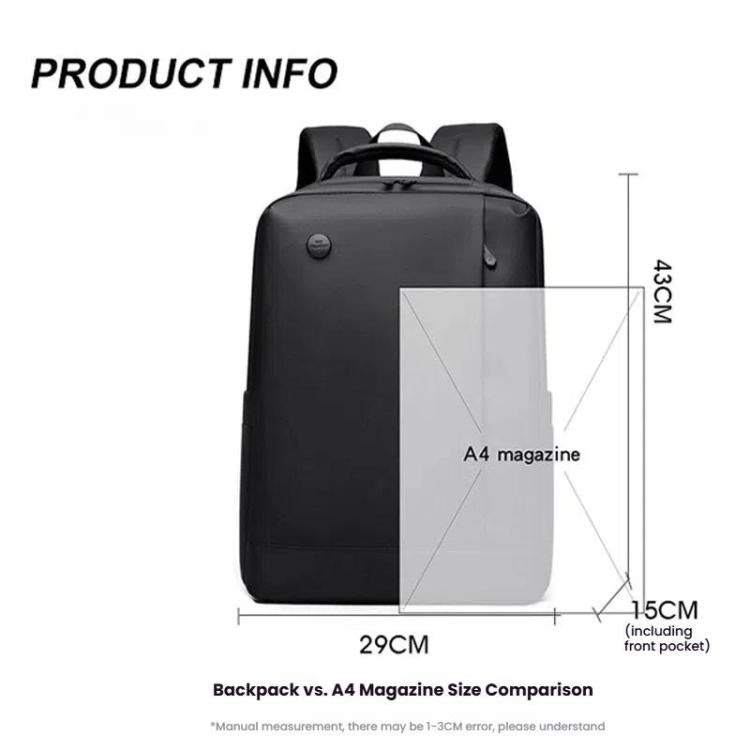 Stornfield | WEPOEWR 14-inch Laptop Backpack for Men, Waterproof Large Capacity Commuter Business Backpack (Black)