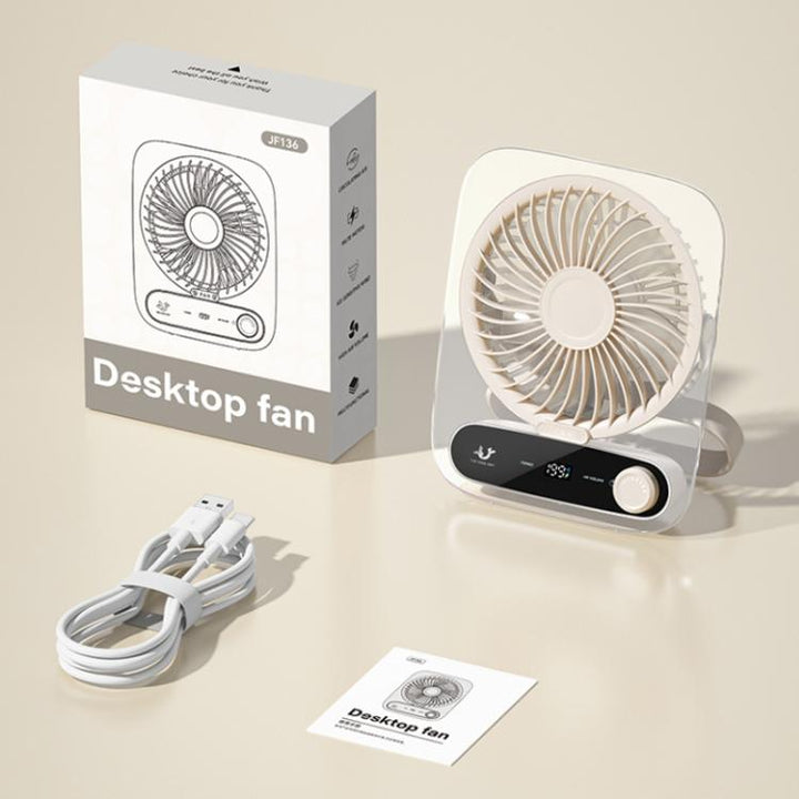 199-speed Desktop wall-mounted Fan With Handle & Light Built-in  Aromatherapy Cotton(Clear Black) | Stornfield