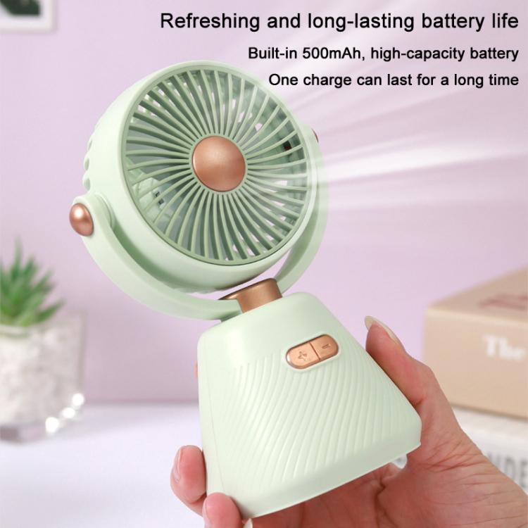 Desktop 100-speed Mini Student Bedroom Fan Portable USB Rechargeable Desktop Small Fan(Beige) | Stornfield