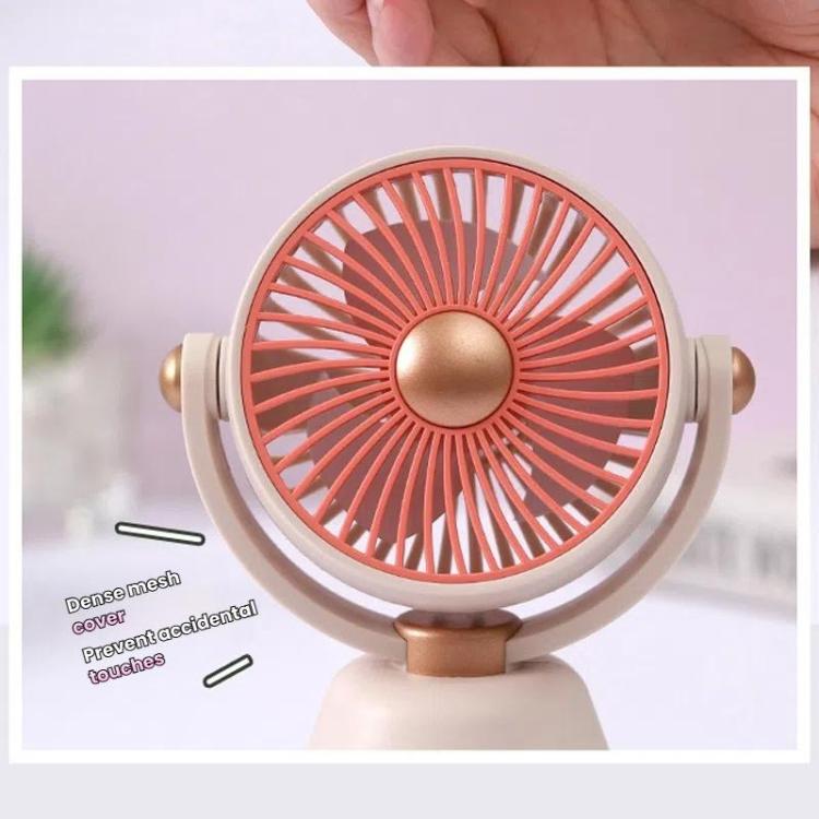 Desktop 100-speed Mini Student Bedroom Fan Portable USB Rechargeable Desktop Small Fan(Beige) | Stornfield