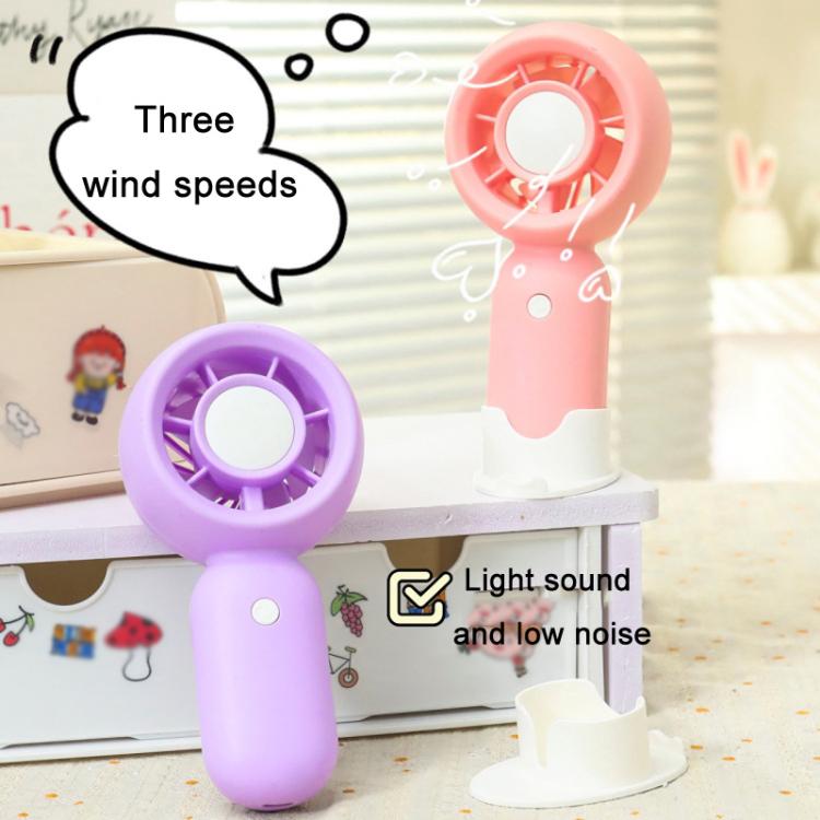 Handheld Rechargeable Fan Outdoor Camping Cooling Fan With Phone Holder Base(Green) | Stornfield