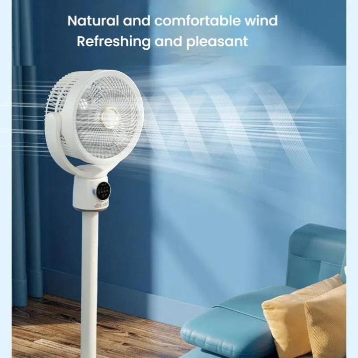 Air Circulation Fan Turbo Light Convection Standing Fan Remote Control Timer Floor Fan, Style: Rechargeable | Stornfield