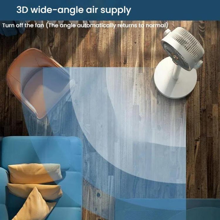 Air Circulation Fan Turbo Light Convection Standing Fan Remote Control Timer Floor Fan, Style: Rechargeable | Stornfield
