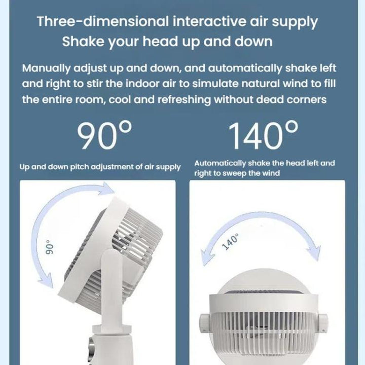 Air Circulation Fan Turbo Light Convection Standing Fan Remote Control Timer Floor Fan, Style: USB Plug | Stornfield