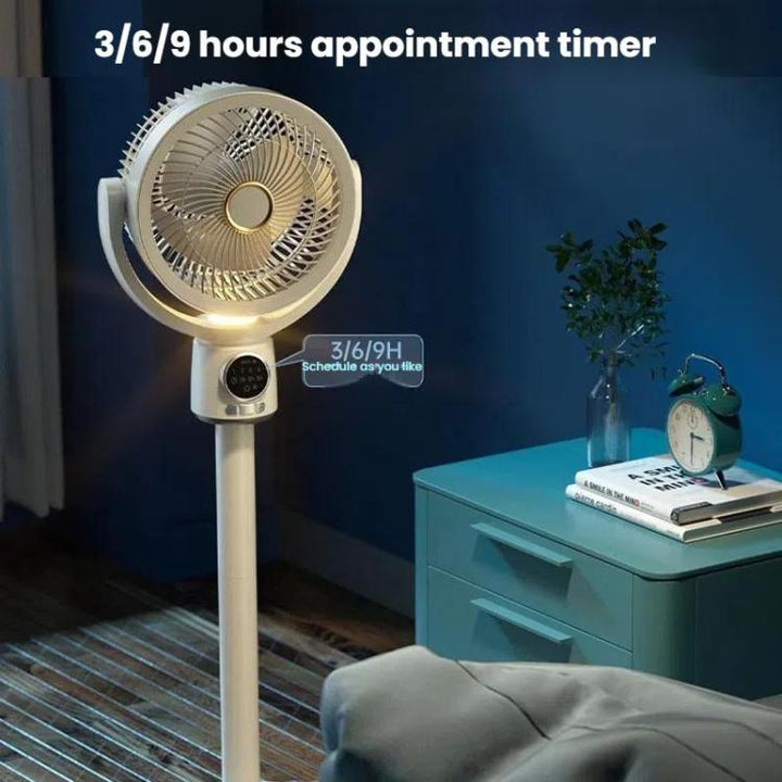 Air Circulation Fan Turbo Light Convection Standing Fan Remote Control Timer Floor Fan, Style: Rechargeable | Stornfield