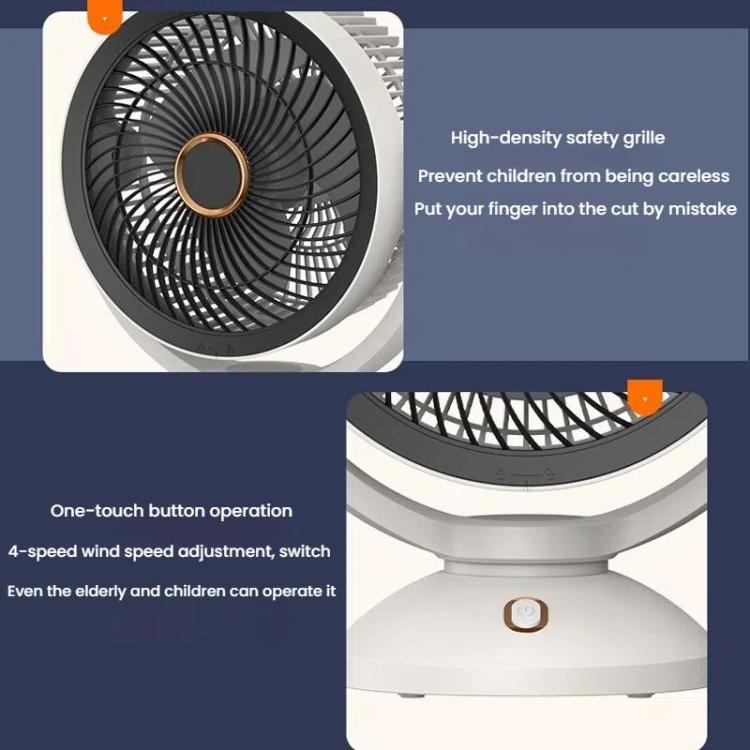 USB Air Circulation Fan Office Desktop Small Fan, Style: Rechargeable | Stornfield