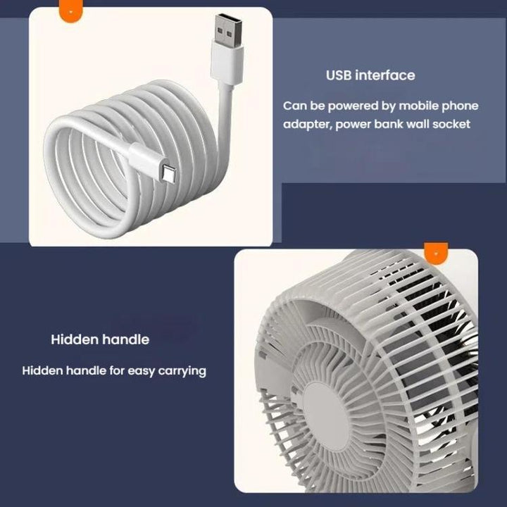 USB Air Circulation Fan Office Desktop Small Fan, Style: Rechargeable | Stornfield