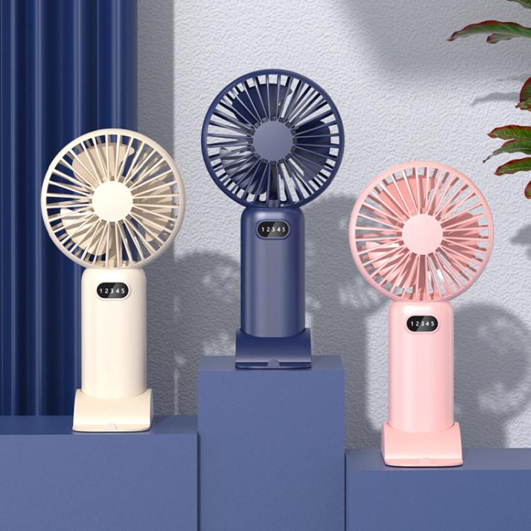 5-speed Wind Speed Handheld USB Charging Small Fan With Desktop Stand(Dark Blue) | Stornfield