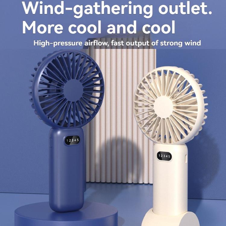 5-speed Wind Speed Handheld USB Charging Small Fan With Desktop Stand(Dark Blue) | Stornfield