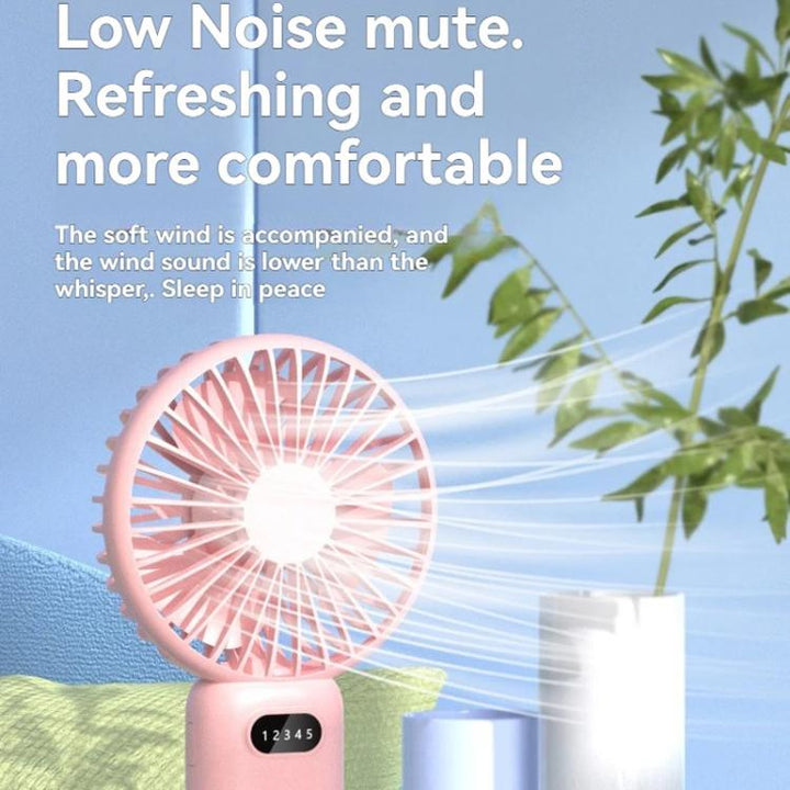 5-speed Wind Speed Handheld USB Charging Small Fan With Desktop Stand(Dark Blue) | Stornfield