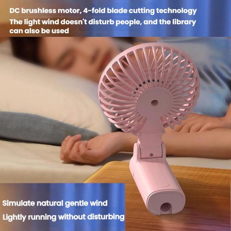 Folding Hanging Umbrella Fan USB Handheld Portable Umbrella Clip Fan Compact Desktop Fan(White) | Stornfield