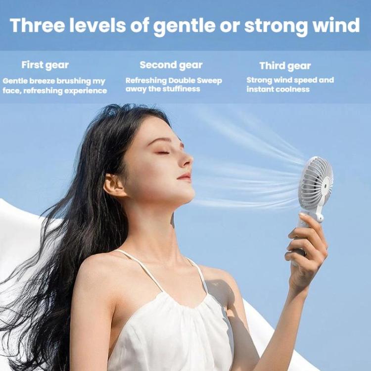 Folding Hanging Umbrella Fan USB Handheld Portable Umbrella Clip Fan Compact Desktop Fan(White) | Stornfield